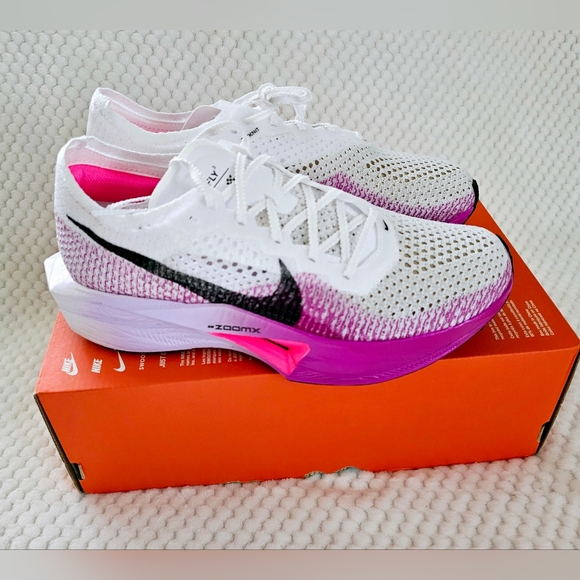 Nike ZoomX VaporFly Next% 3 'White Vivid Purple' [DV4130-104] Women's Size 7 - Picture 3 of 8